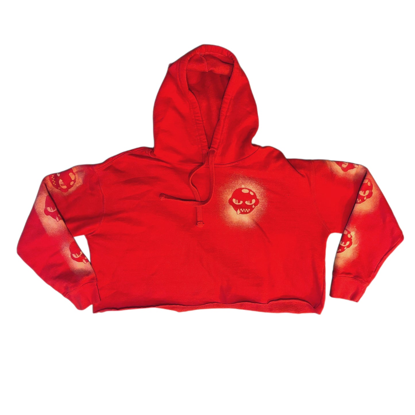 SHADOW SMOKE Women’s Crop Hoodie (RED)